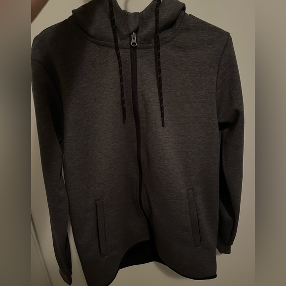 MEDIUM MENS DARK GREY ZIP UP JACKET - Picture 3 of 10